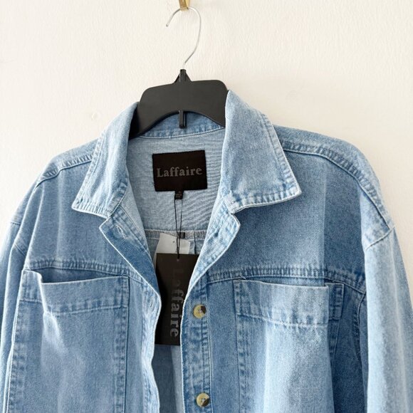 NEW Laffaire Denim Shambray Button Down Shirt Size Small (S) - Picture 2 of 5
